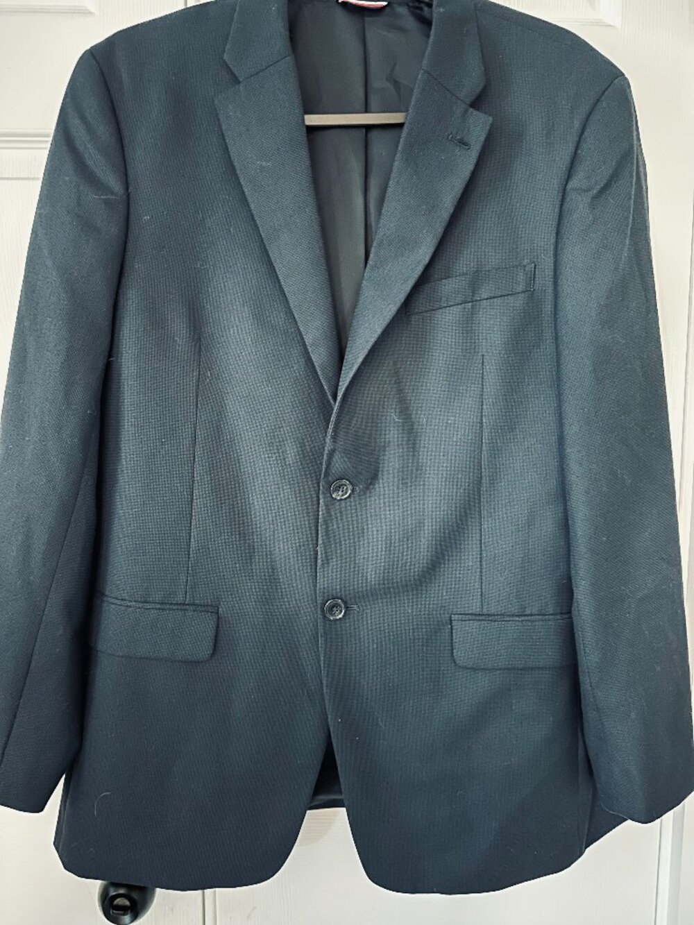 Tommy Hilfiger Men's 40S Two Button Sport Coat Blazer Dark Blue / Navy EUC